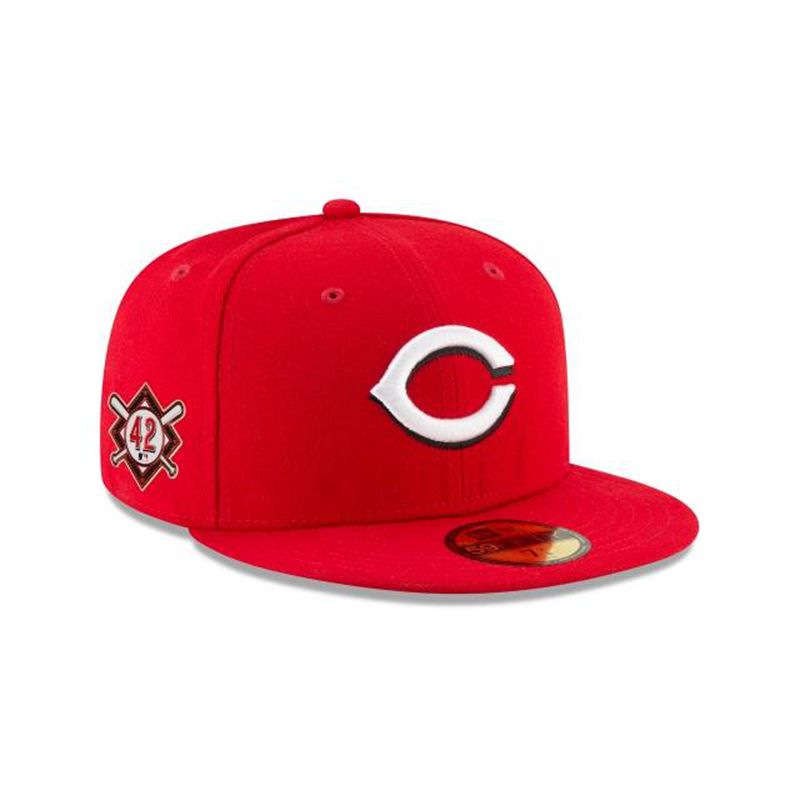 MLB Cincinnati Reds Jackie Robinson Day 59Fifty Fitted (XVL3680) - Red New Era Caps